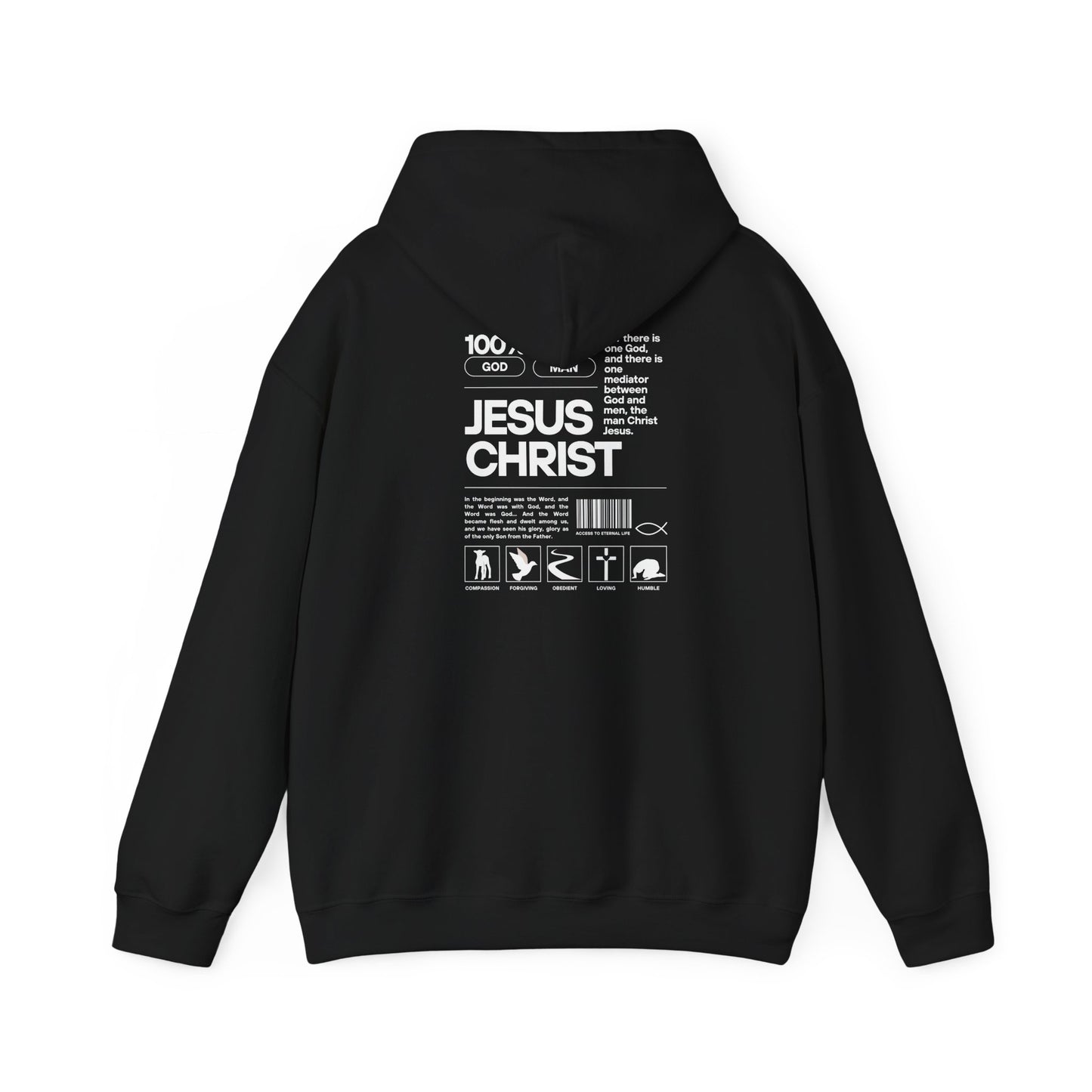 Yeshua Unisex Hoodie (White Design)