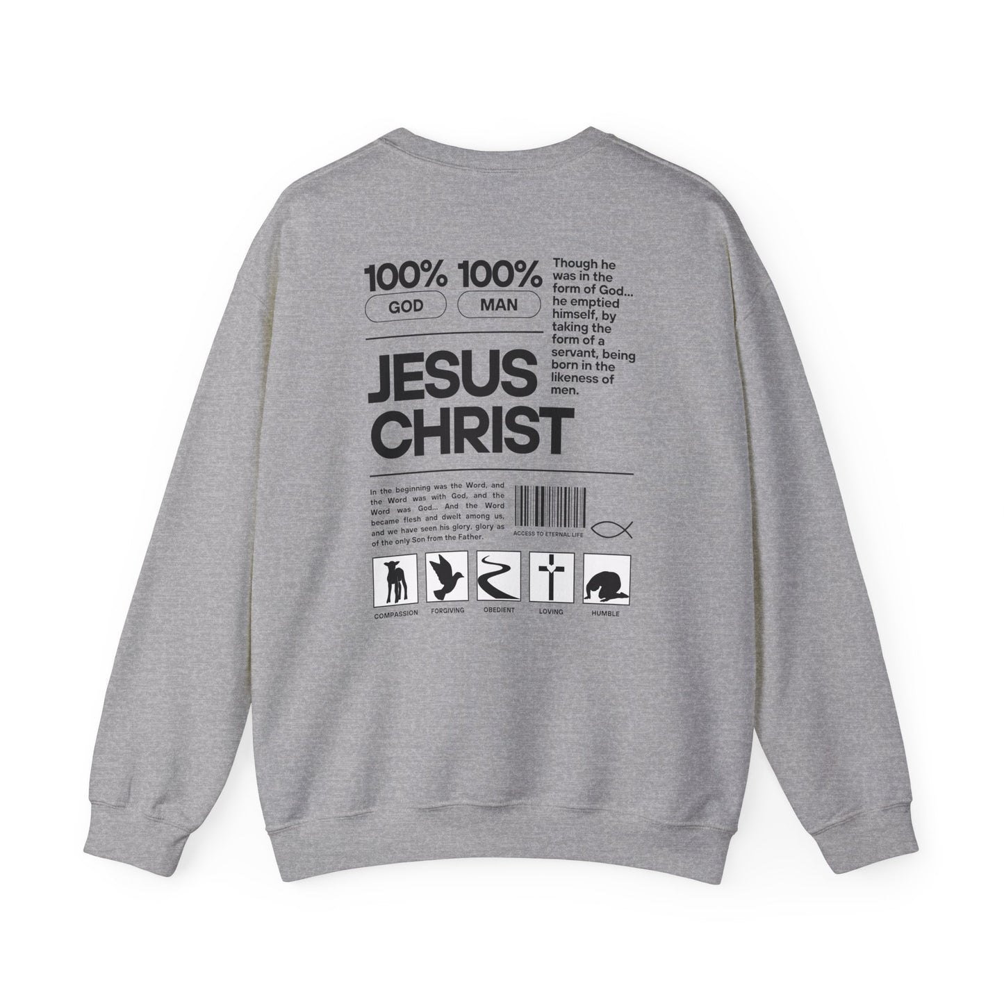 Yeshua Unisex Sweatshirt (Black Design)