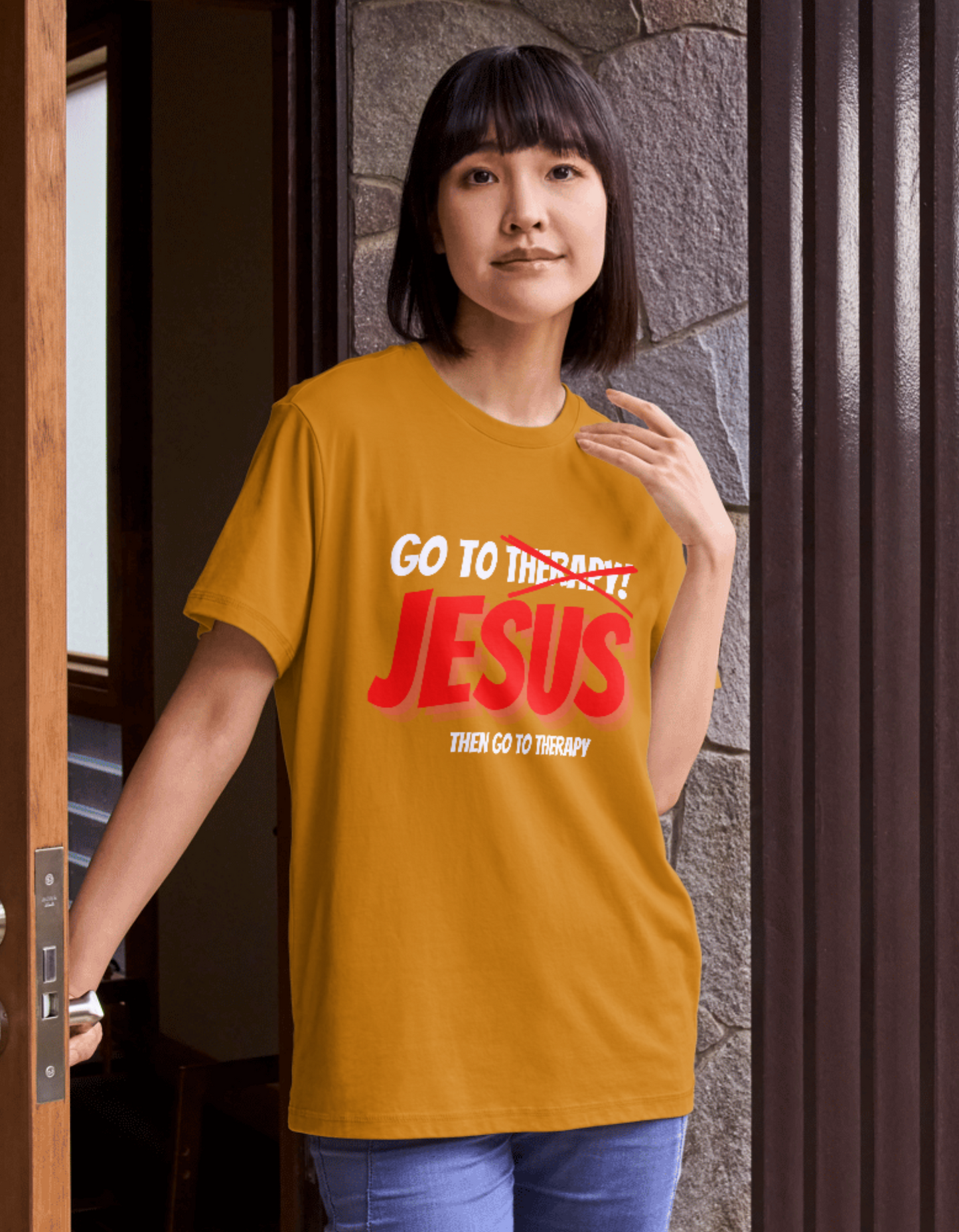 Go to Jesus then therapy T-Shirt